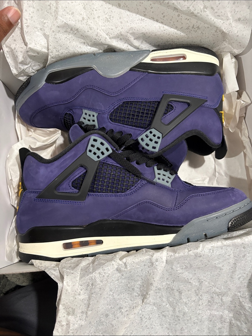 Jordan Air Jordan 4 Retro Black/Imperial Purple - Picture 6 of 9